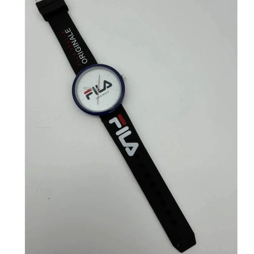 FILA Sport Style Wristwatch –‎ Blue Dial with Black Rubber Strap – Brand New